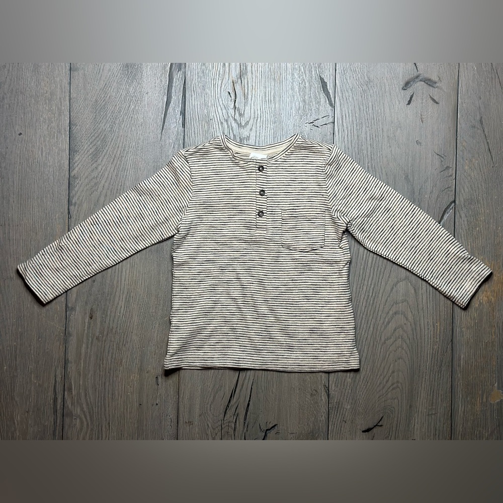 NWT H&M Slub Jersey Henley Shirt size 12-18M